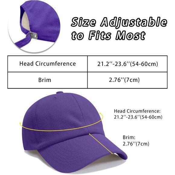 Baseball Cap Dark-purple Golf Dad Hat Men Women Plain Cap main image 4